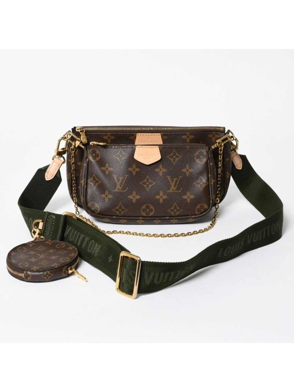 Louis Vuitton Monogram Multi Pochette Accessoires Khaki Shoulder Bag